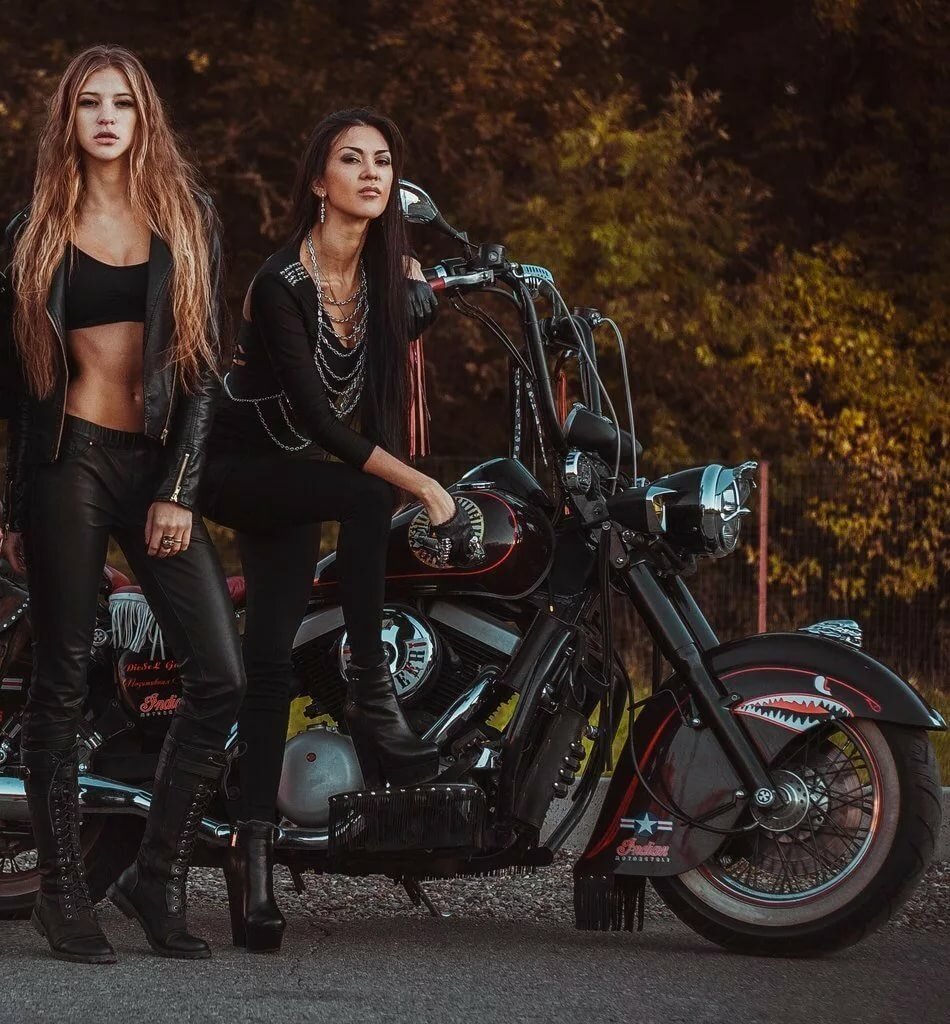 Beautiful girls and bikes in Alma Ata