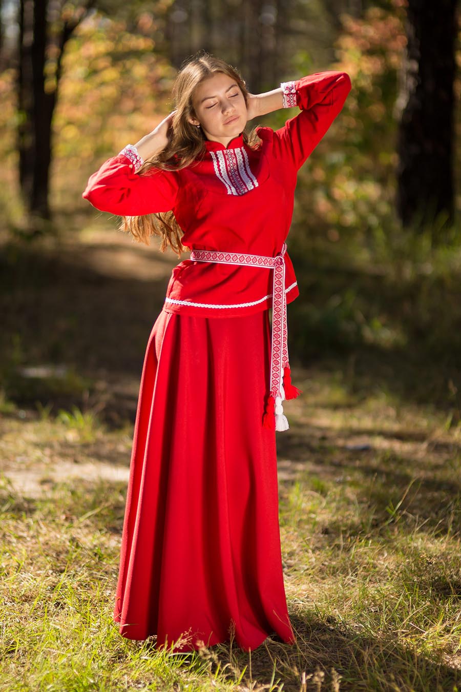 Underwear Women in Slavic costumes in Alma Ata
