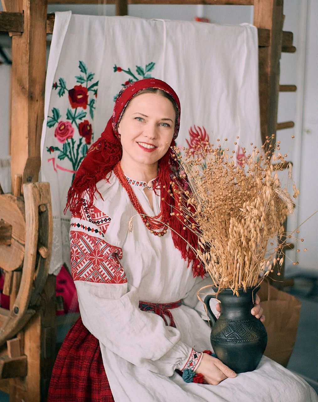 Women in Slavic costumes in Alma Ata