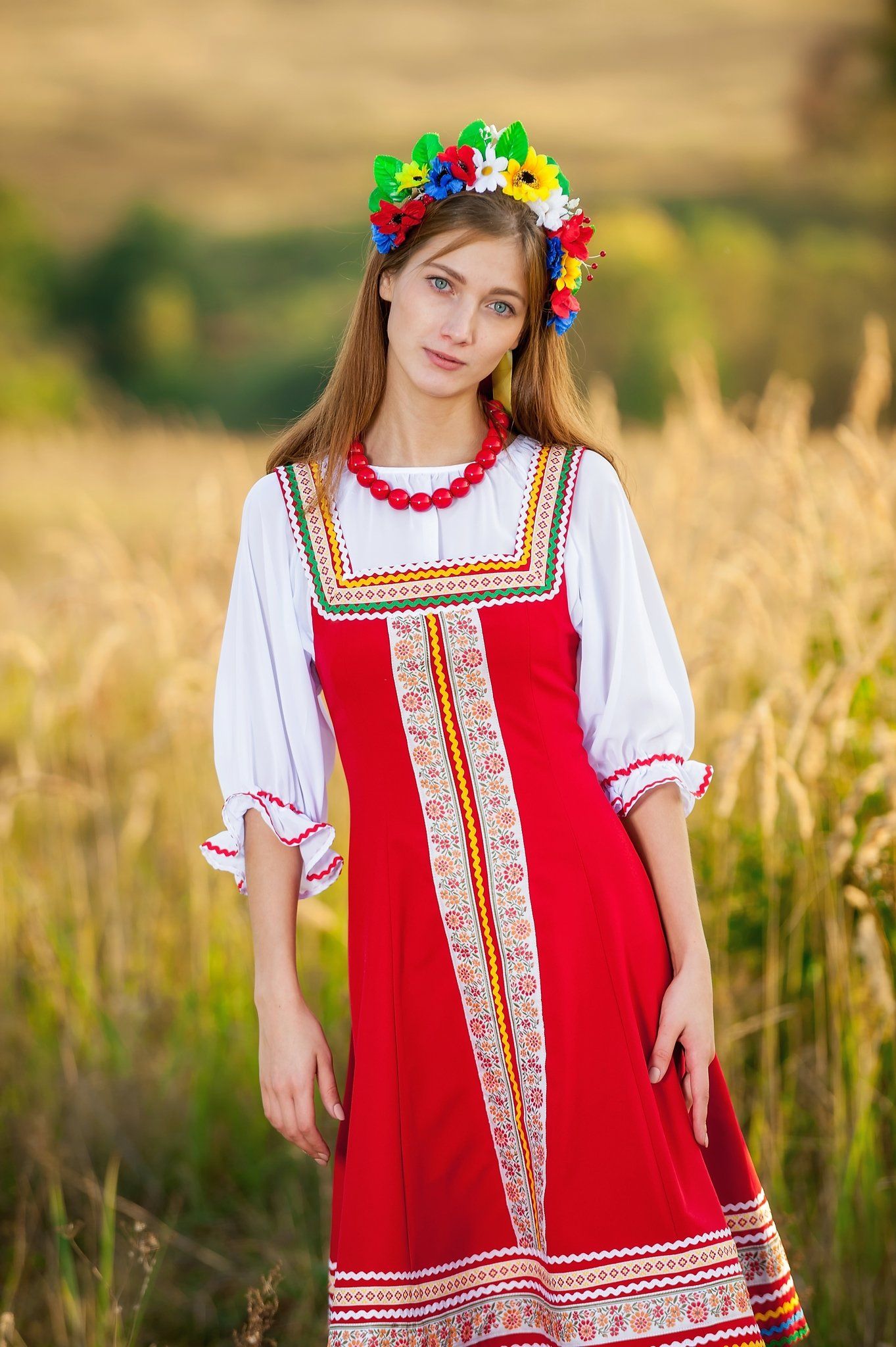 Women in Slavic costumes in Alma Ata