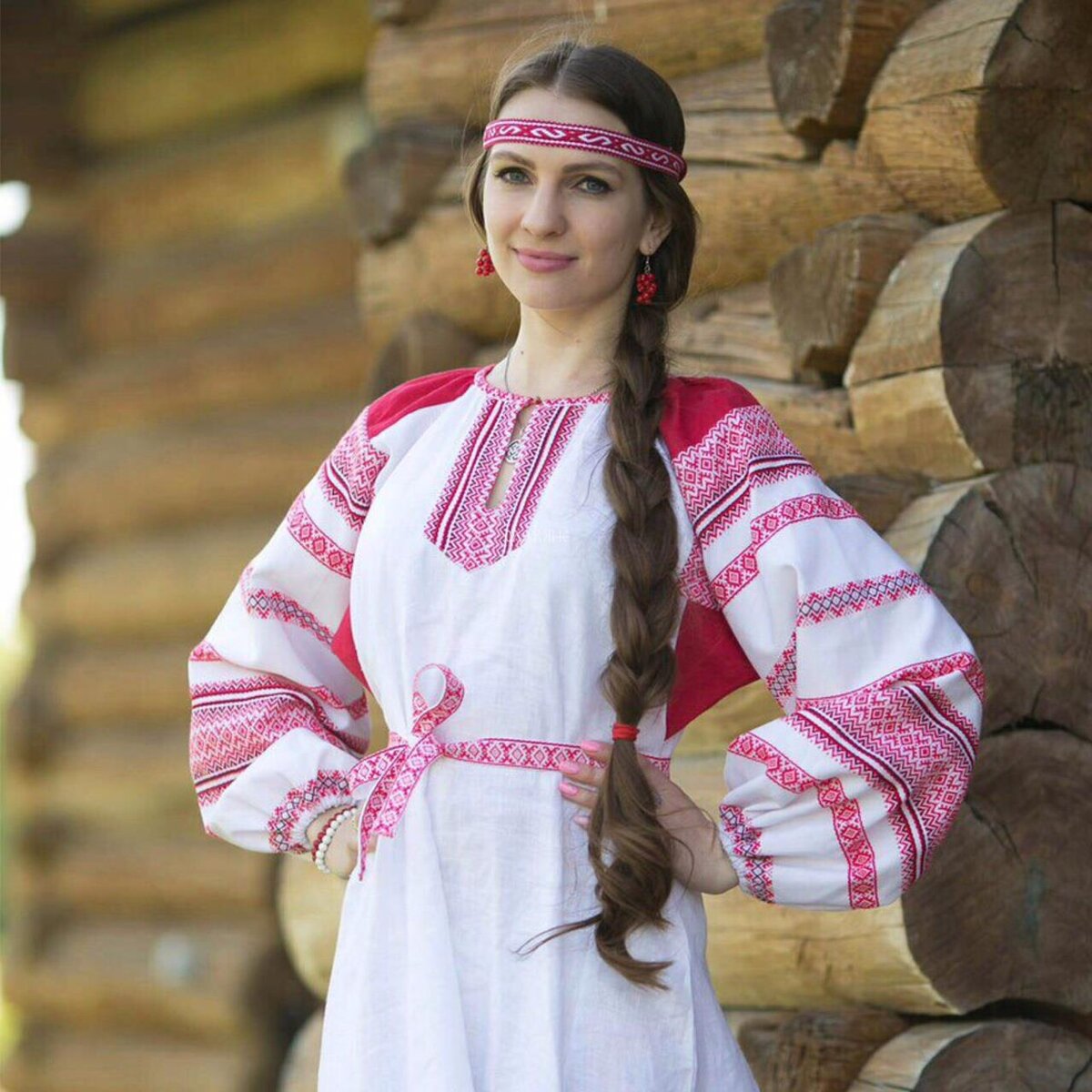 Girls in Slavic costumes in Alma Ata