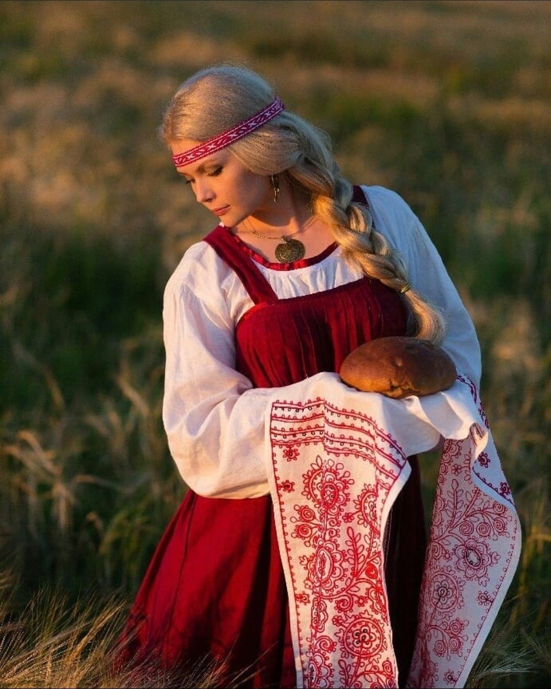 Girls in Slavic costumes in Alma Ata