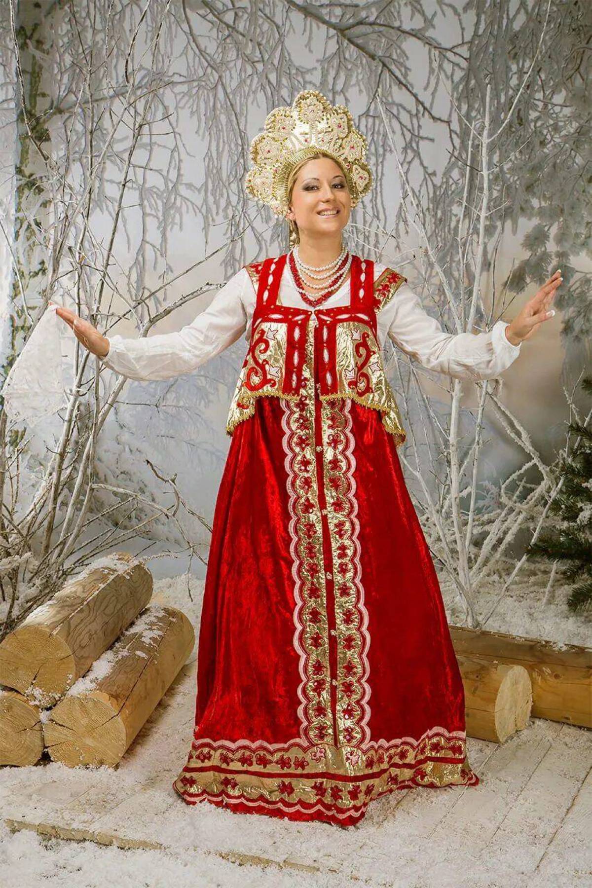 Girls in Slavic costumes in Alma Ata